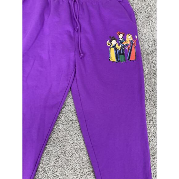 Disney Hocus Pocus Pants Womens 3XL Purple Joggers Sweatpants Sanderson Sisters - Picture 4 of 13